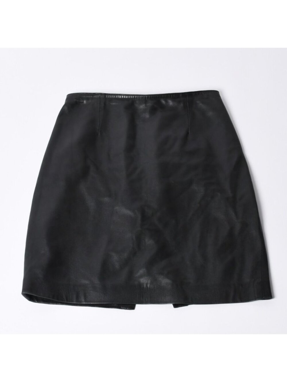 Chrome Hearts Half Dagger Zip Leather Skirt 26 Black 925 Sterling Silver